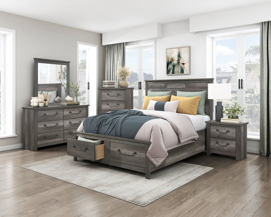 Lenior Platform Bed with Footboard Storage