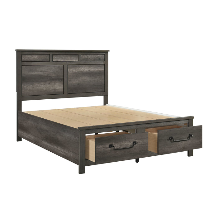 Lenior Platform Bed with Footboard Storage