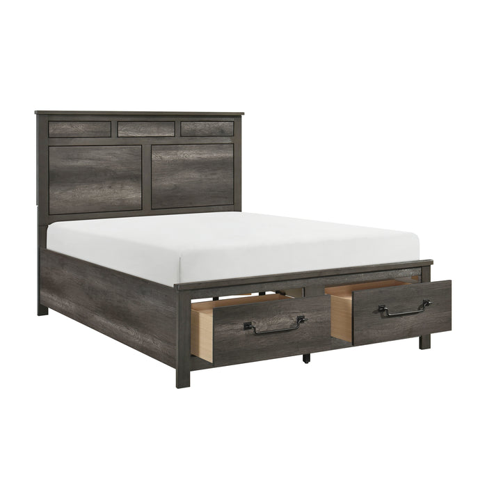 Lenior Platform Bed with Footboard Storage