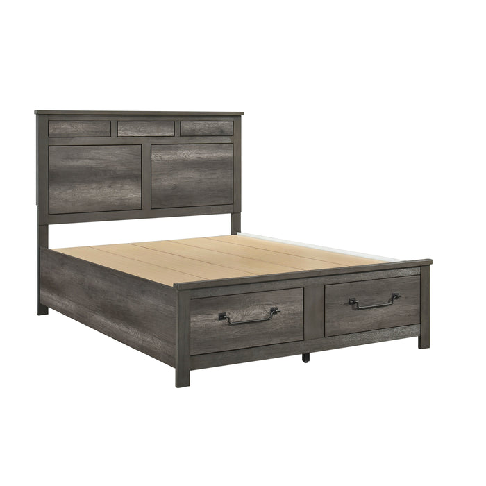 Lenior Platform Bed with Footboard Storage