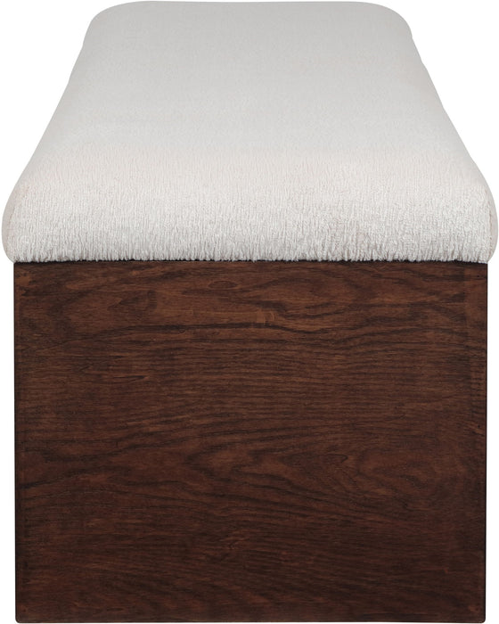 Lawson Velour Fur Fabric Upholstered Bench