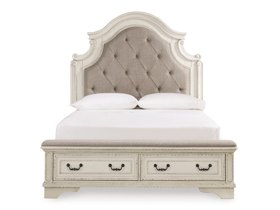 Realyn Upholstered Bed With Bench Footboard