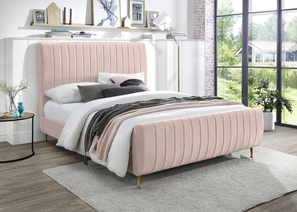 Zara Velvet Upholstered Bed