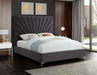 Eclipse Velvet Upholstered Bed
