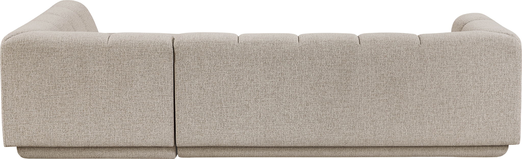 Modari 120" Fabric Upholstered 3pc. Armless Modular Sofa