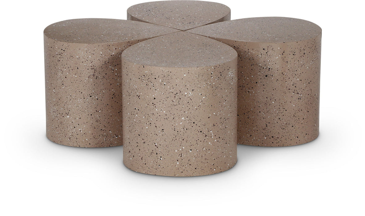 Petal Terrazzo Pattern Iron 4pc. Coffee Table