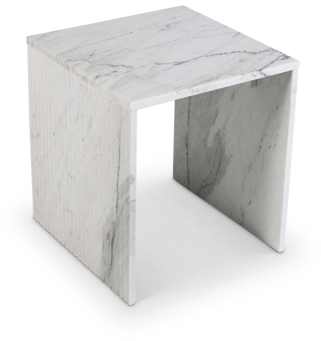 Pienza Genuine Marble End Table
