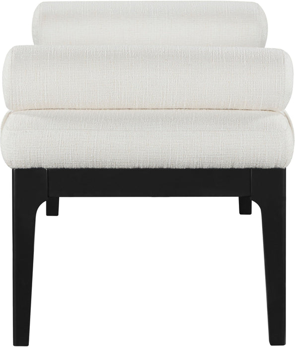 Priscilla Linen Textured Fabric Upholstered Bench