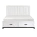 Garretson Platform Bed with Footboard Storage - California King / White
