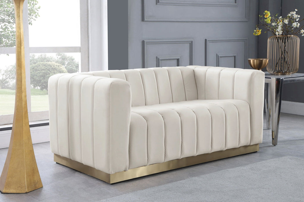 Marlon 62.5" Velvet Upholstered Loveseat