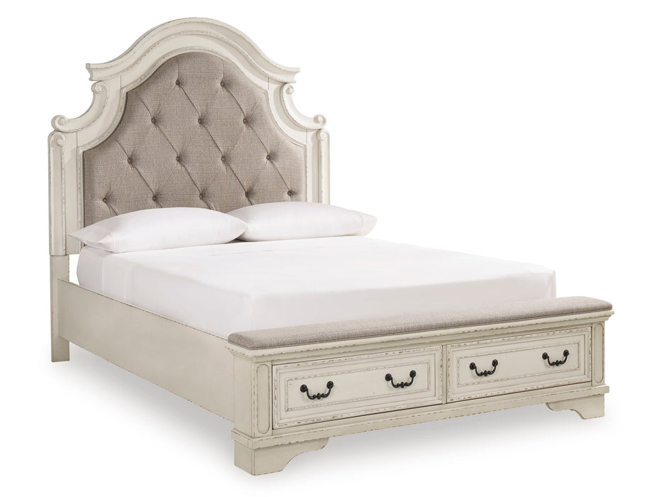 Realyn Upholstered Bed With Bench Footboard