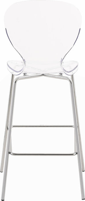 Clarion Lucite Seat And Metal Base Counter Stool