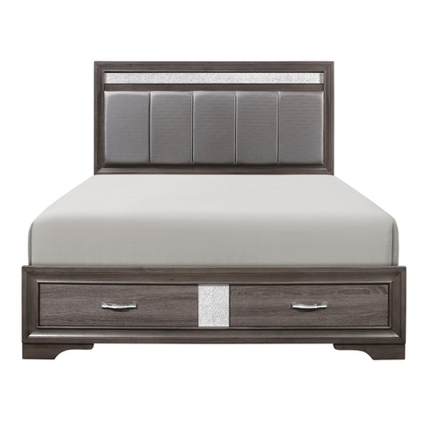 Luster Platform Bed with Footboard Storage