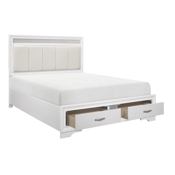 Luster Platform Bed with Footboard Storage