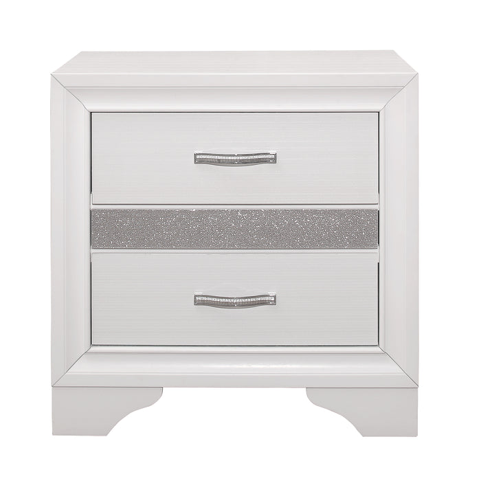 Luster Night Stand - White