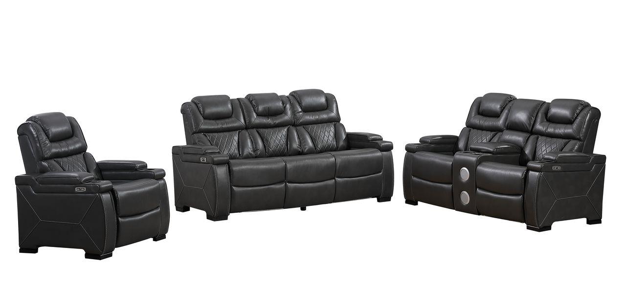 Braden (gray) (pwr) Living Room Set