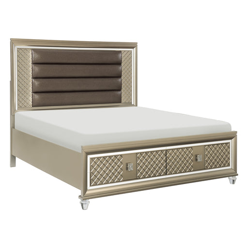 Loudon Platform Bed with LED Lighting and Storage Footboard