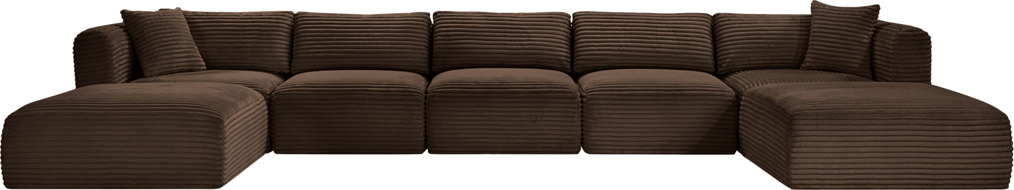 Shaggy 171" Corduroy Performance Fabric Upholstered Modular Sectional