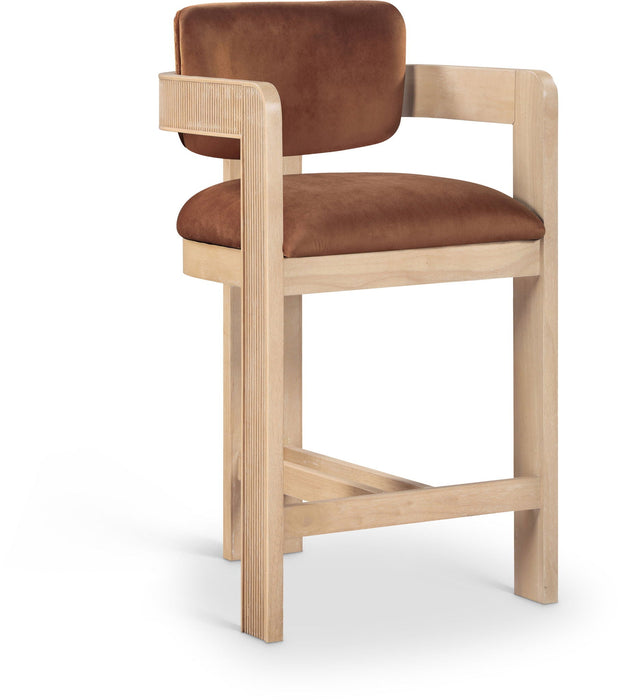 Sacha Velvet Upholstered Counter Stool
