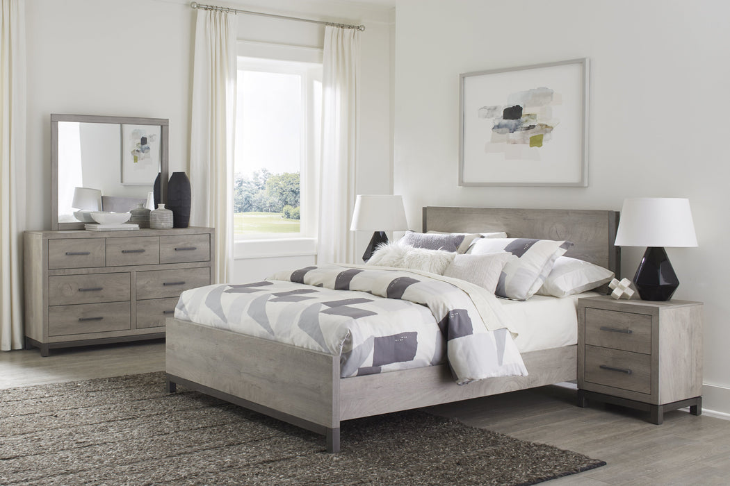 Zephyr Bedroom Set in Light Gray - bedroom room scene