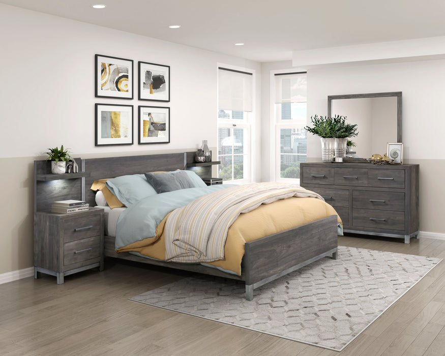 Zephyr Bedroom Set in Gray - bedroom room scene