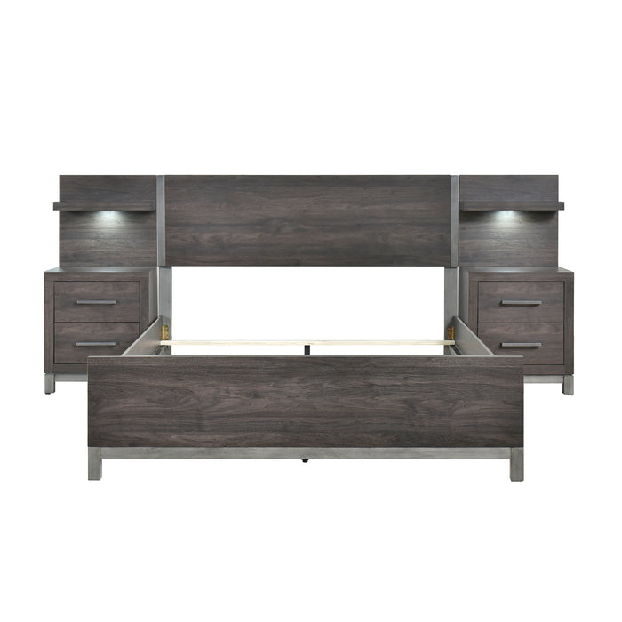 Zephyr 5pc Set Full Wall Bed (FB+2NS+2NS-P)