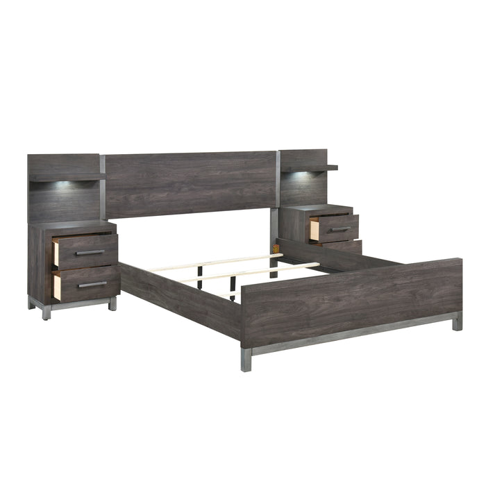 Zephyr 5pc Set Full Wall Bed (FB+2NS+2NS-P)
