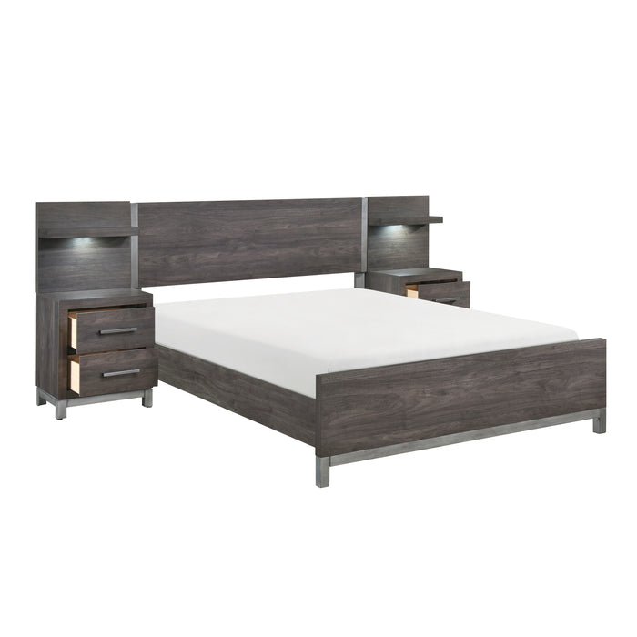 Zephyr 5pc Set Eastern King Wall Bed (EK+2NS+2NS-P)