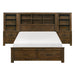 1592K 5pc Set Eastern King Wall Platform Bed (EKB+2NS+2NS-P)