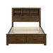 1592K 5pc Set Eastern King Wall Platform Bed (EKB+2NS+2NS-P)