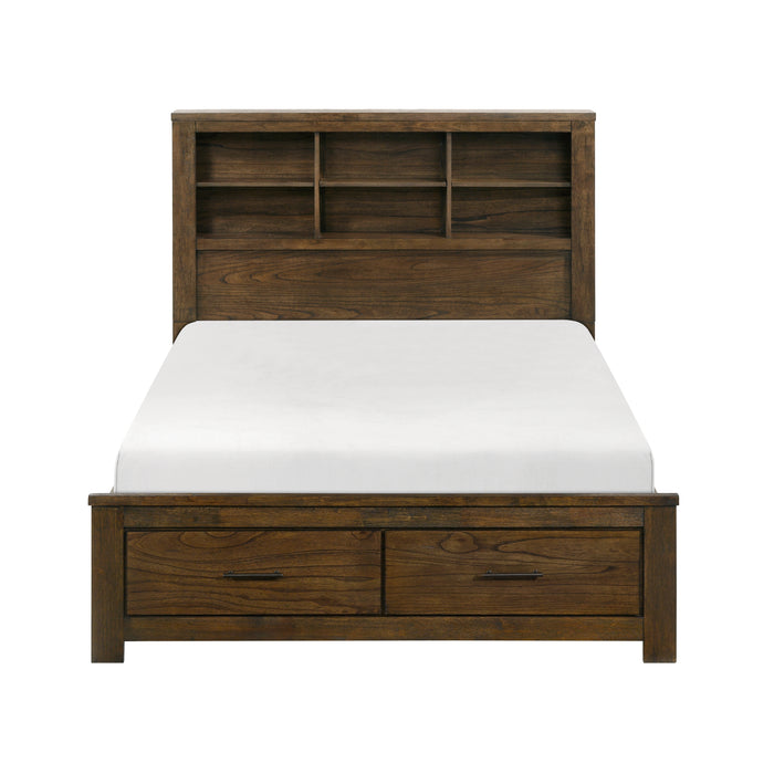 1592K 5pc Set Eastern King Wall Platform Bed (EKB+2NS+2NS-P)