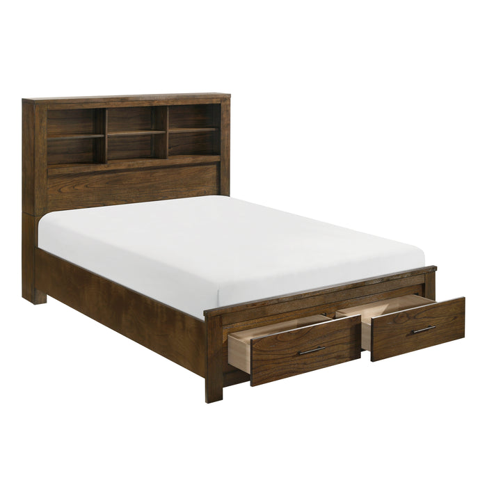 1592K 5pc Set Eastern King Wall Platform Bed (EKB+2NS+2NS-P)
