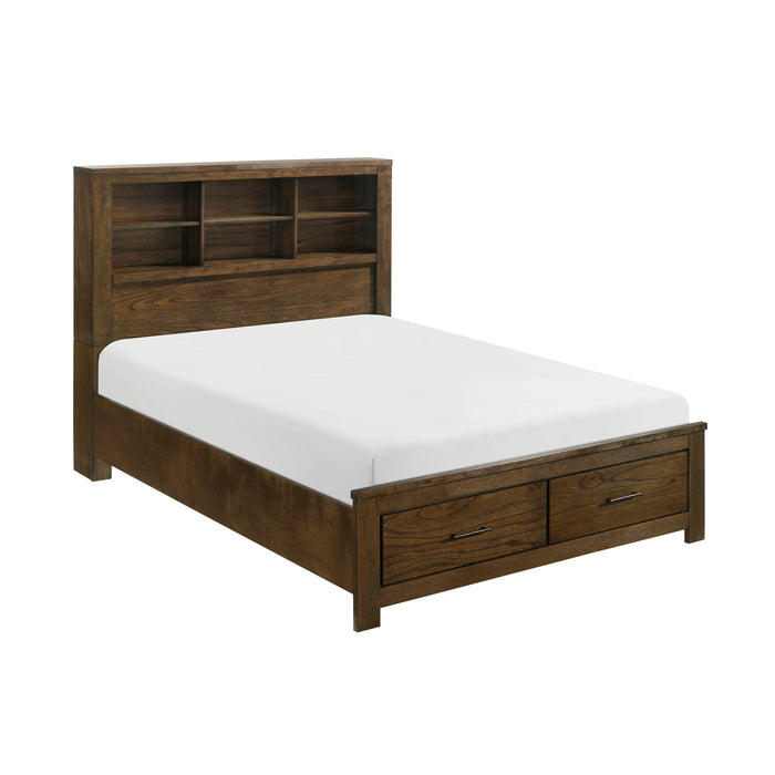 1592K 5pc Set Eastern King Wall Platform Bed (EKB+2NS+2NS-P)