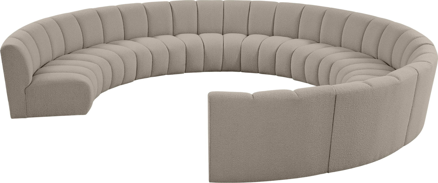 Infinity 178" Boucle Fabric Upholstered 10pc. Modular Sectional