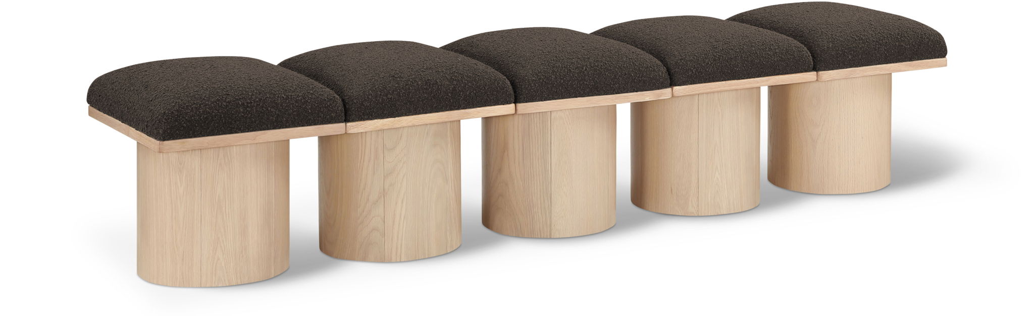Pavilion Boucle Fabric Upholstered 5pc. Modular Bench
