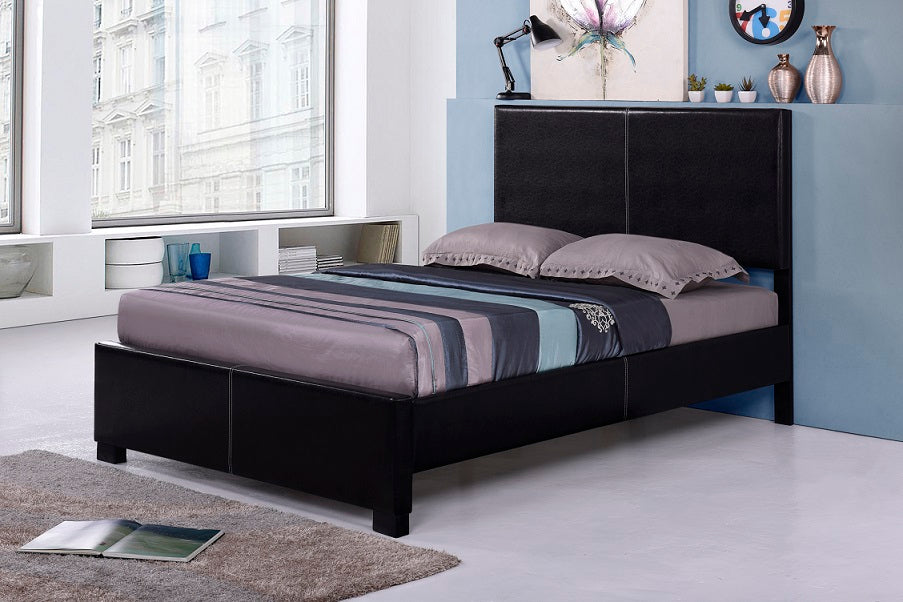 Panel Leather Bed