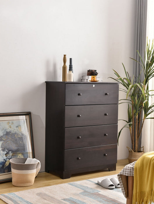 Pine Jumbo Chest 4-Drawers