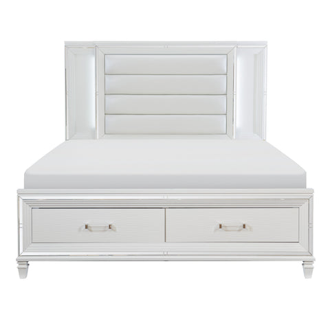 Tamsin Platform Bed with LED Lighting and Footboard Storage