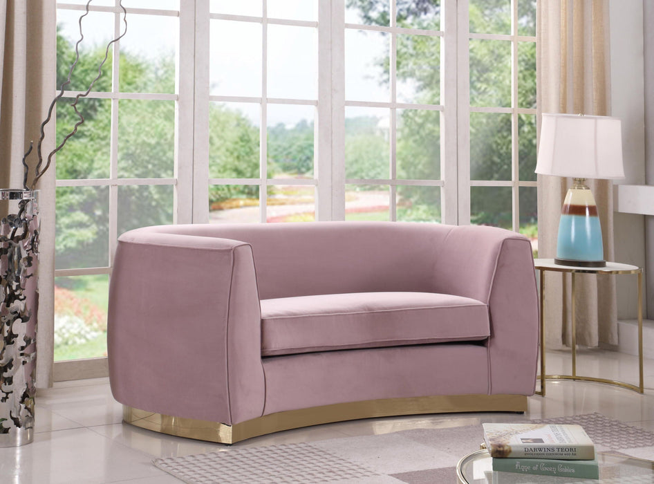 Loveseat tapizado de terciopelo Julian de 70.5"