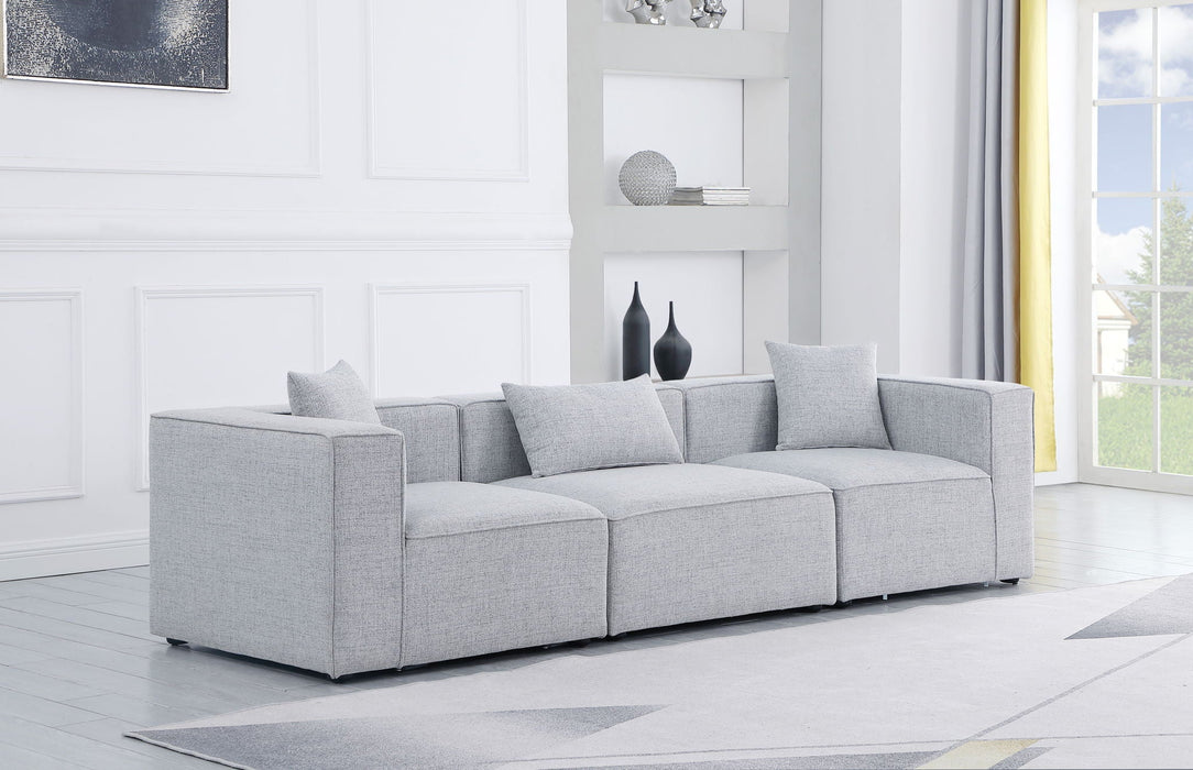 Cube 108" Fabric Upholstered 3pc. Modular Sofa