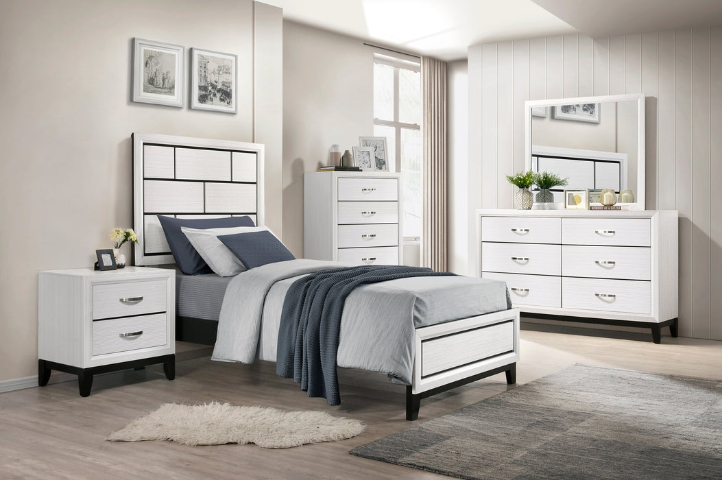 Davi Bedroom Set in White - bedroom room scene
