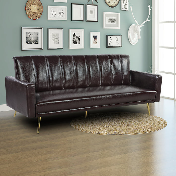 Sofa Bed in Leather 78"