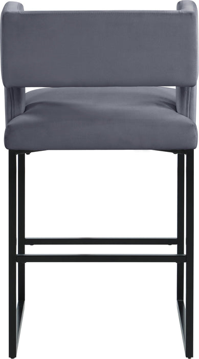 Caleb Velvet Upholstered Counter Stool