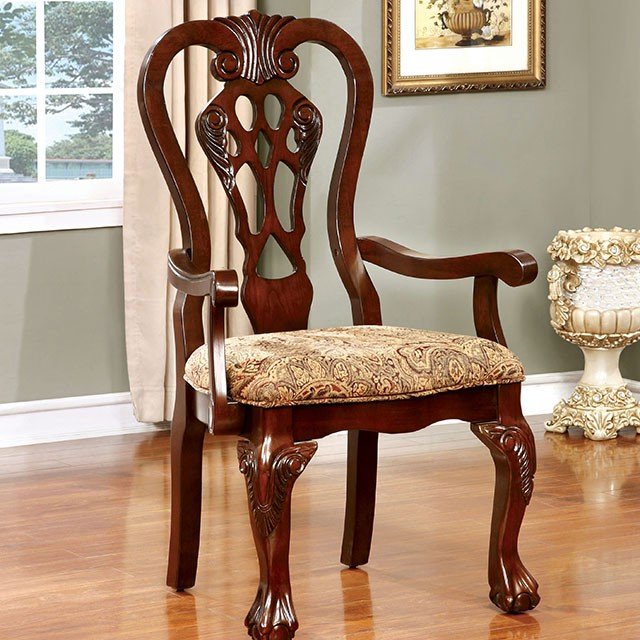 Elana Arm Chair (Set of 2) - Brown Cherry/Brown