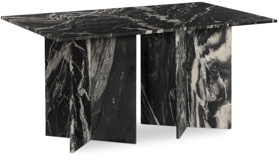 Mesa de comedor de mármol genuino Verona de 78"