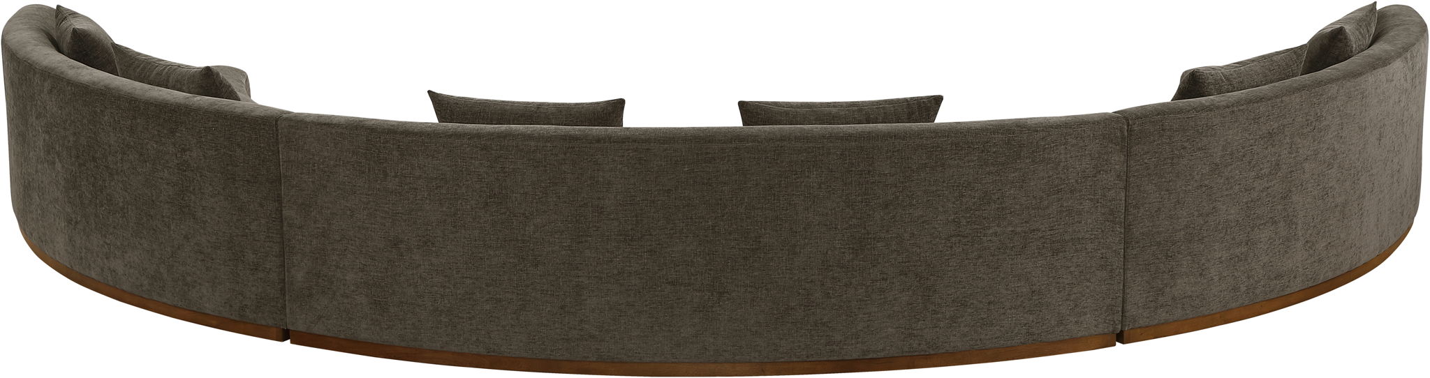 Avanti 221.25" Chenille Fabric Upholstered 3pc. Modular Sectional