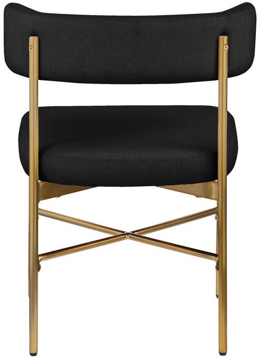 Rivage Linen Textured Fabric Upholstered Dining Chair
