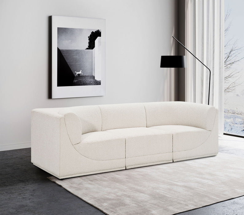 Ollie 98" Boucle Fabric Upholstered 3pc. Modular Sofa