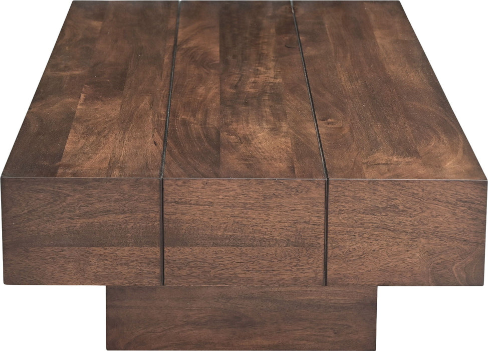 Mesa de centro de madera de mango Plank