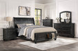 Laurelin Sleigh Platform Bed with Footboard Storage